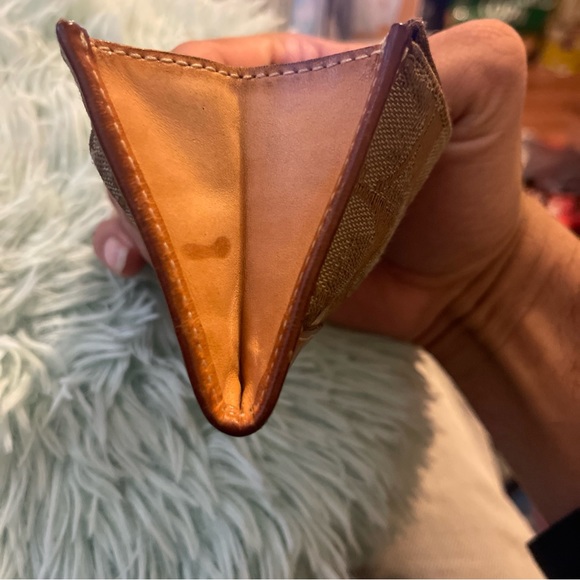 Coach Vintage Monogram Mini Coin Purse Pouch Leather Luxury Canvas - Picture 3 of 4